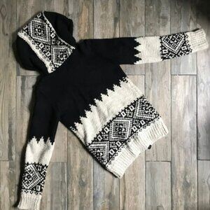 Laneus Intarsia Knit Cardigan